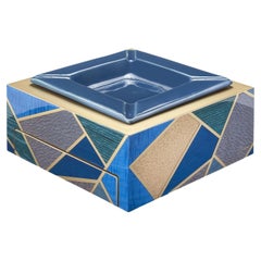 Tellux Mediterraneo Blue wood Ashtray