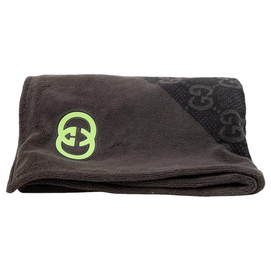 Telo Mare Gucci Spugna GG Jumbo Grigio en vente