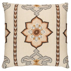 Temara Embroidered Print Pillow