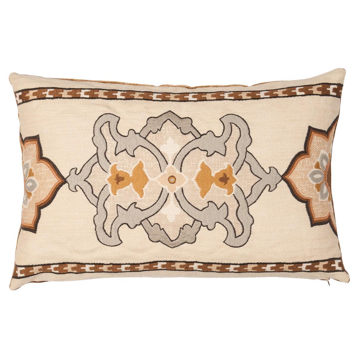 Temara Embroidered Print Pillow For Sale