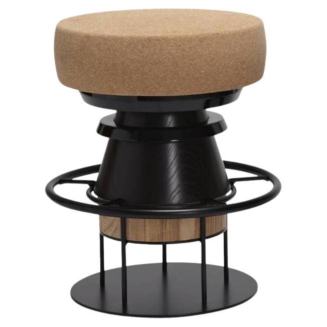 Tembo Stool 48hcm Shades of Black by La Chance For Sale