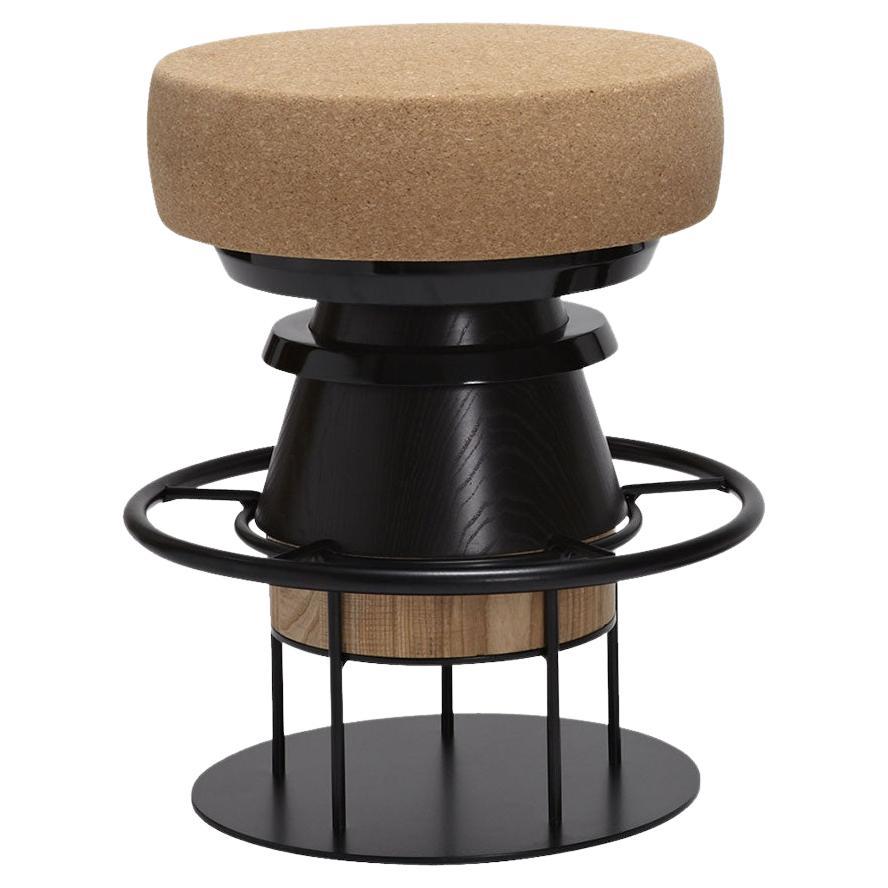 Tembo Stool, Shades of Black by Note Design Studio for La Chance For Sale