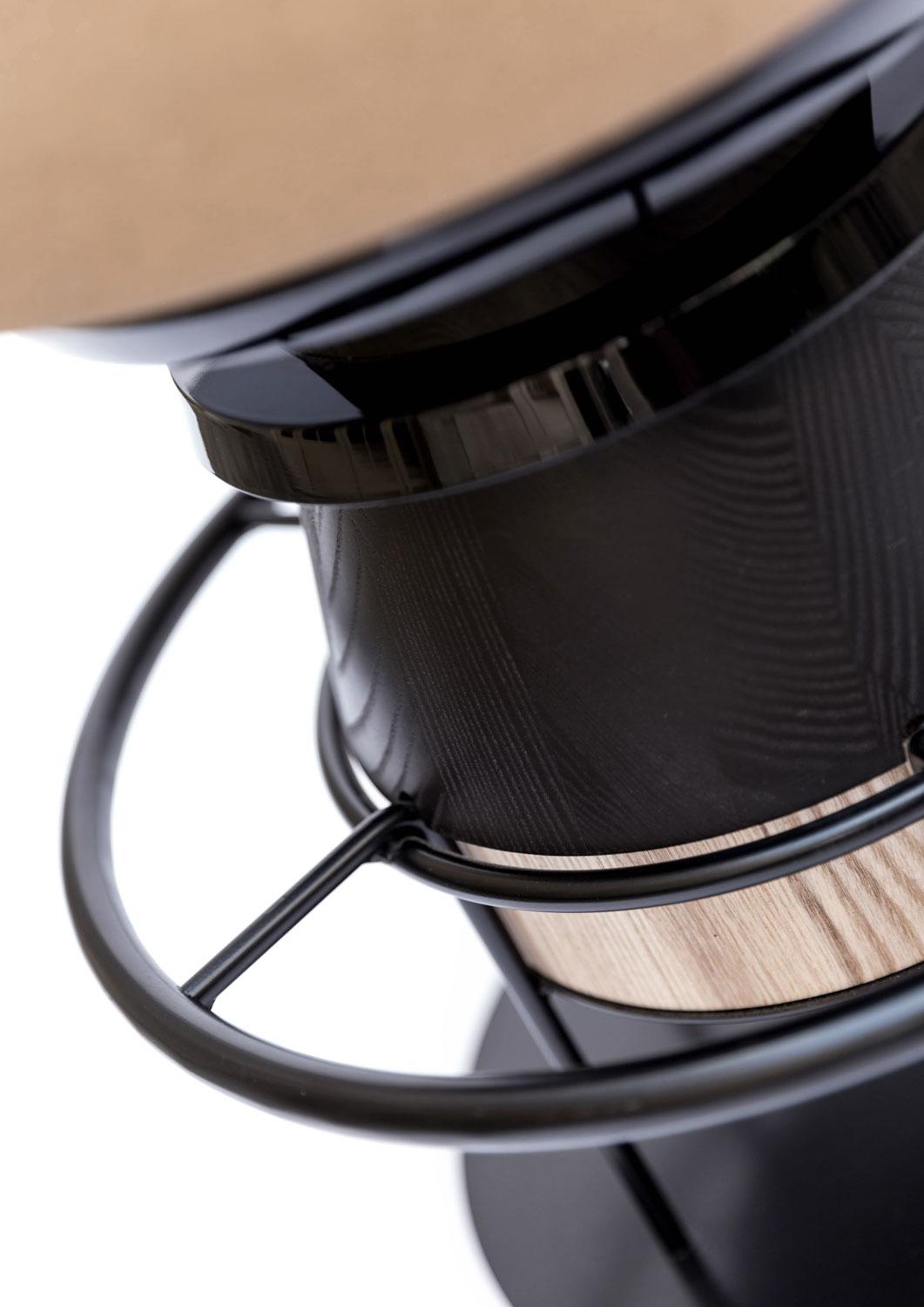 Tembo Stool, Shades of Black, by Note Design Studio for La Chance For Sale 1