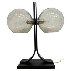 Temde Leuchten Tischlampe mit Sperrholz und Glaskugeln, 1970er Jahre