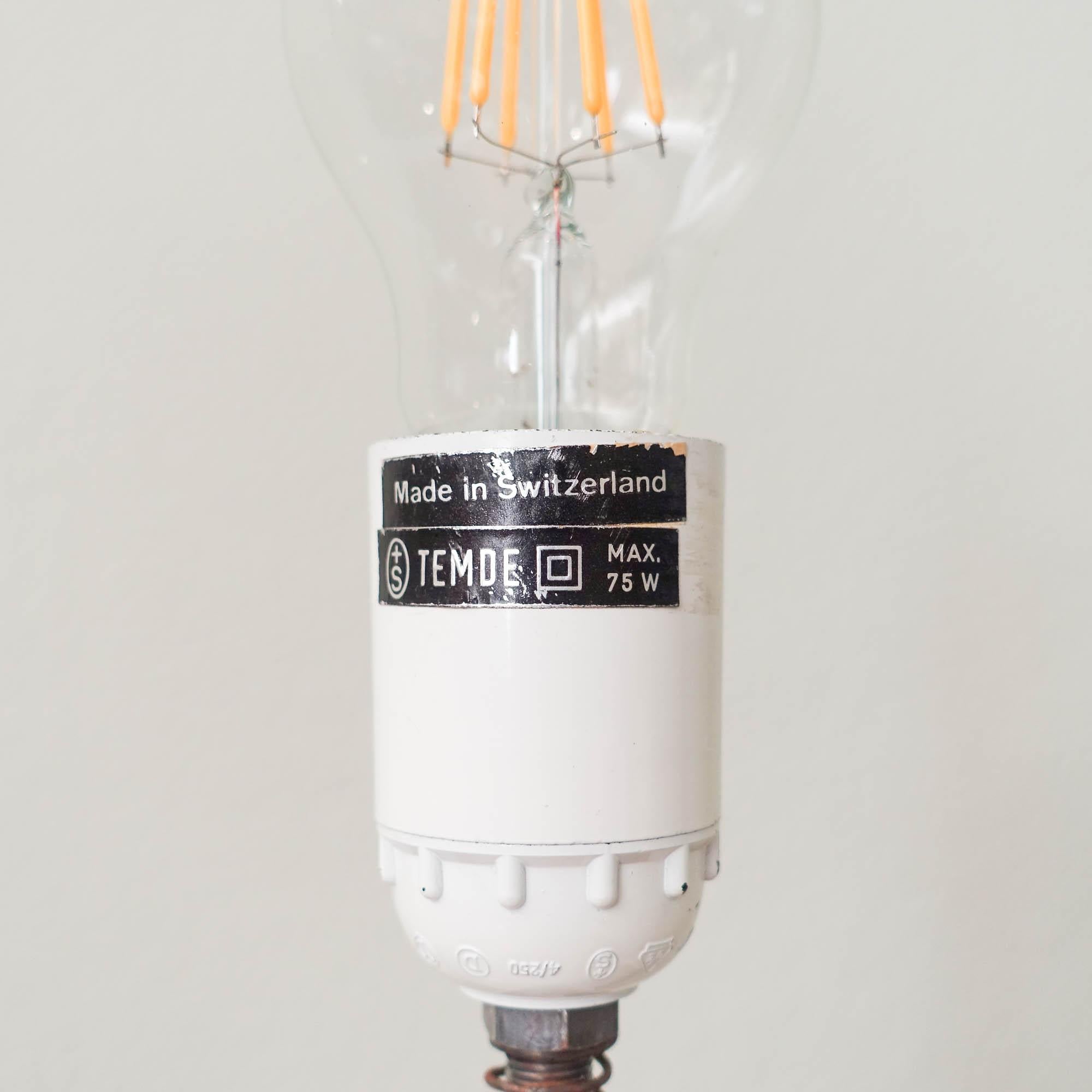 Temde Leuchten White Tulip Table Lamp, 1960's 9