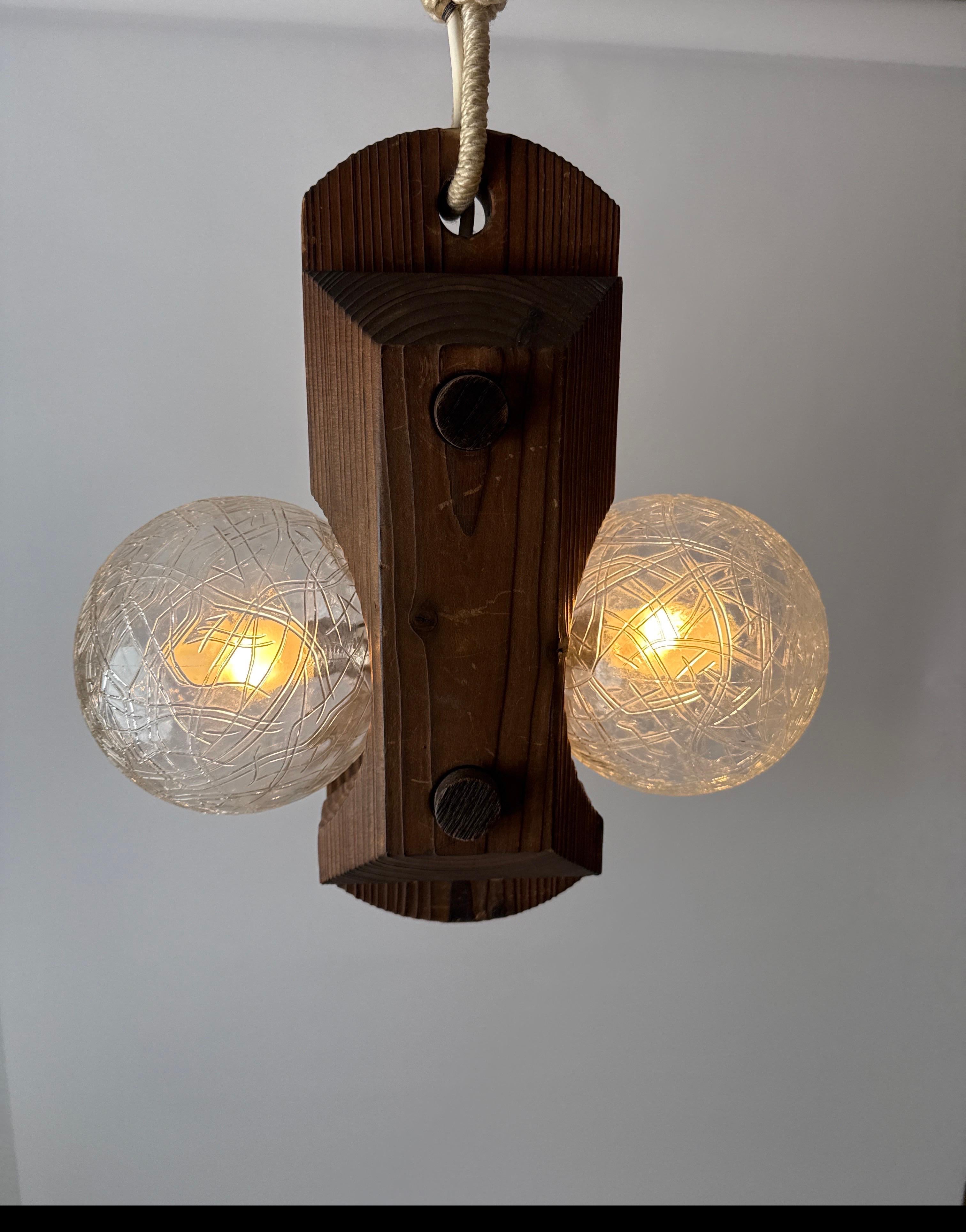 Mid-Century moderno Appendino scultoreo Temde  Lampada anni '60, Svizzera. in vendita