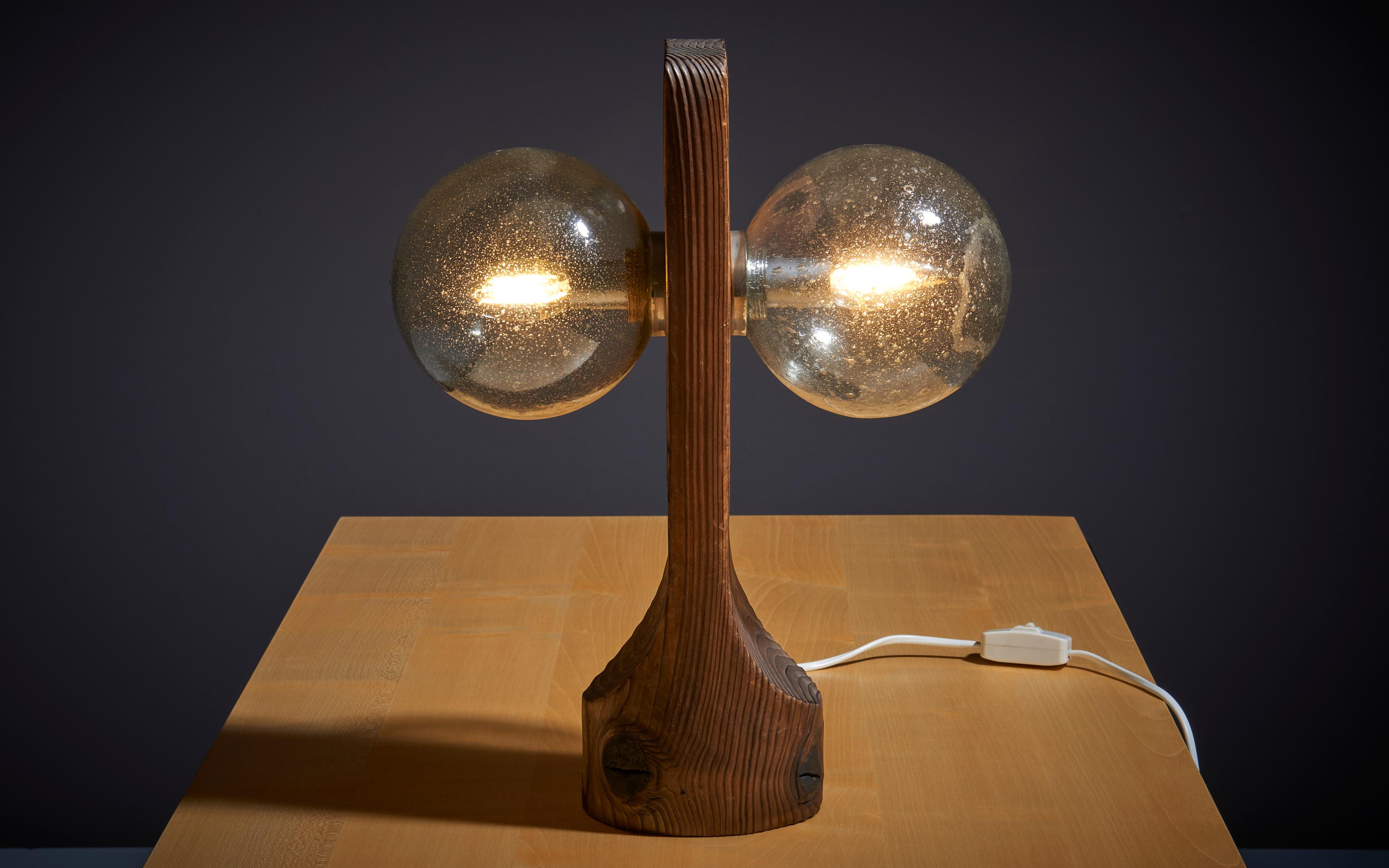 Glass Temde Table Lamp Model No. 17, Switzerland 1970s For Sale