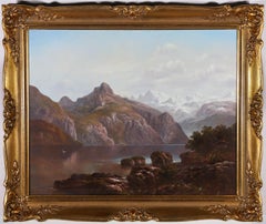 Temi After Alfred de Breanski (1877-1957)- 20th Century Oil, Cumbrian Lake Scene