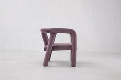 Temi Lounge Chair by Sun at Six, Minimalist Velvet Armchair
