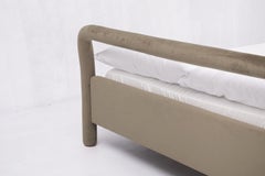 Temi Bed, Twin or Queen or King Minimalist Velvet Bed (Multiple Colors)