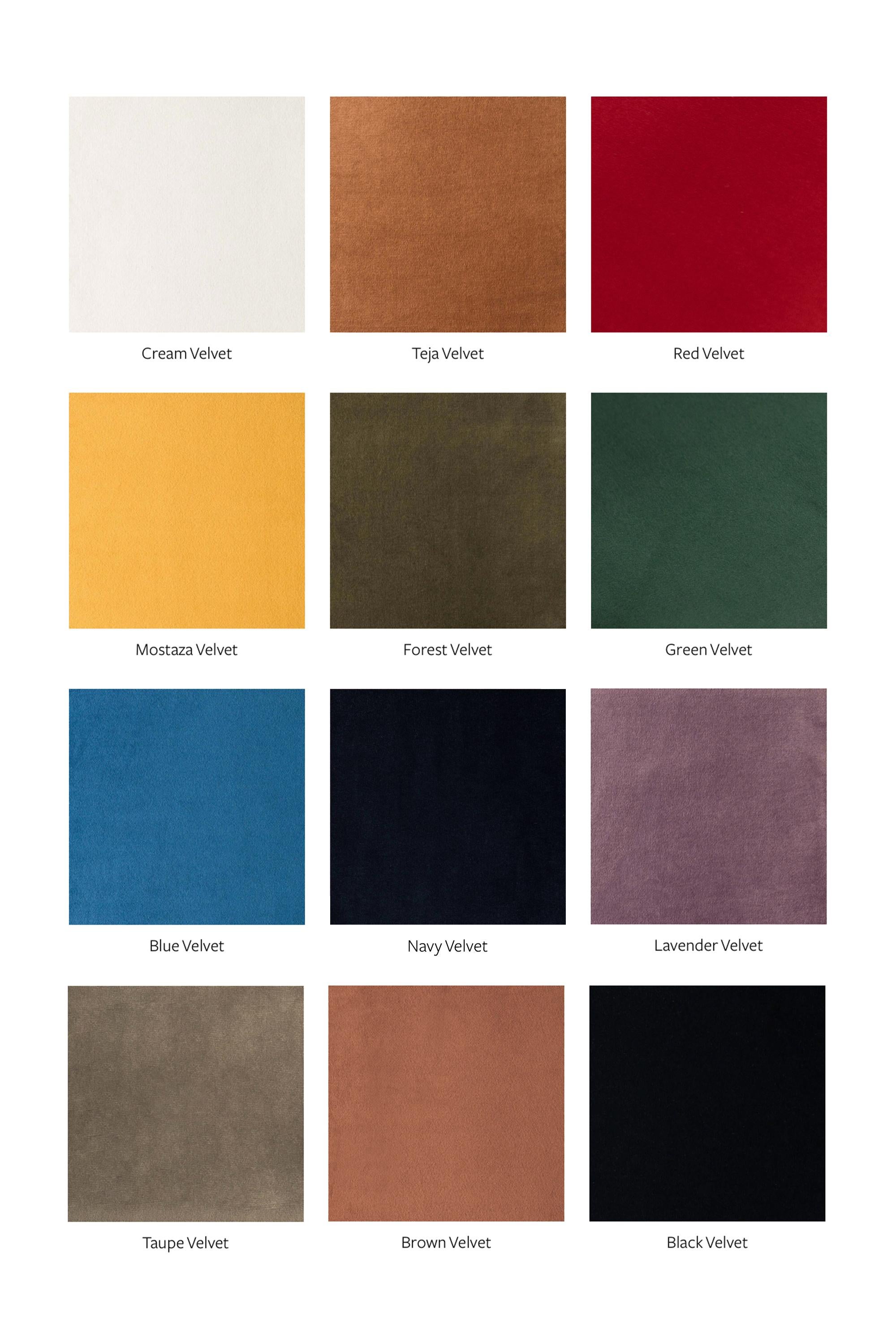 Temi Stuhl, Minimalistischer Esszimmerstuhl aus Samt (mehrere Farben) im Angebot 13