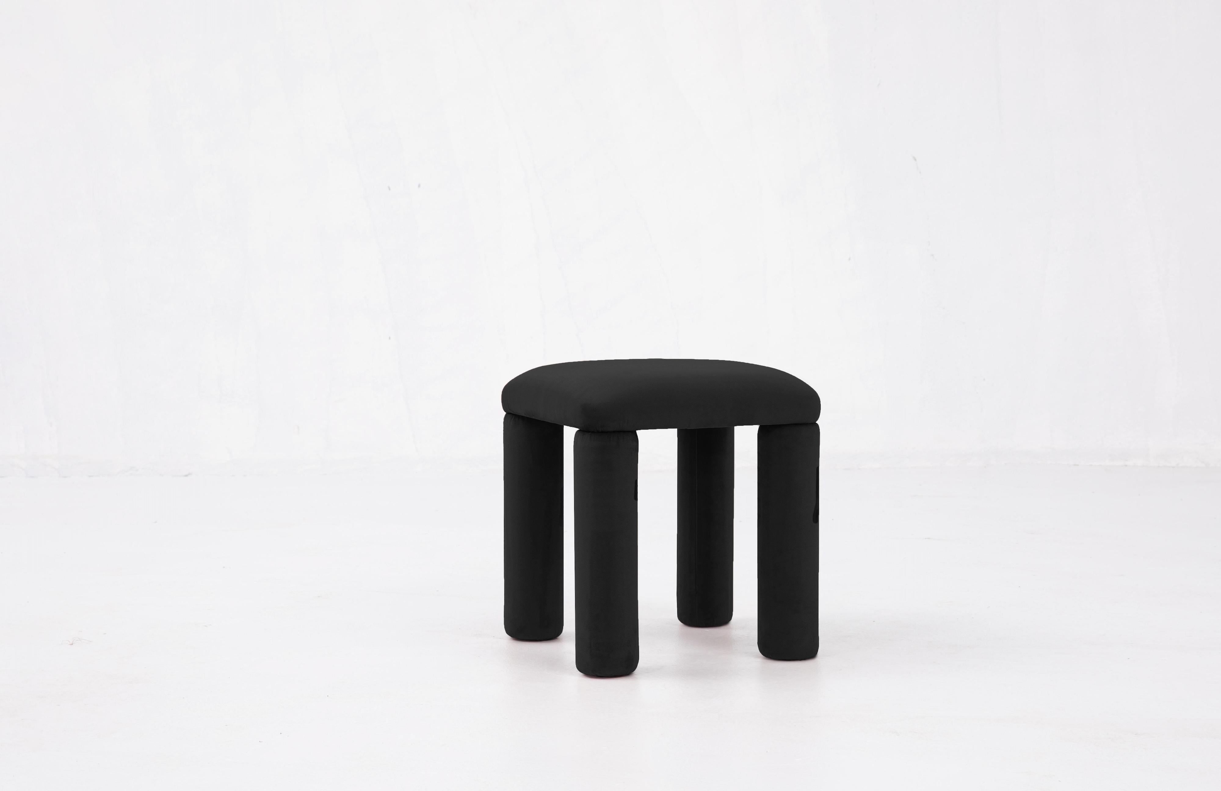 Velours Tabouret Temi en velours minimaliste Teja by Sun at Six en vente