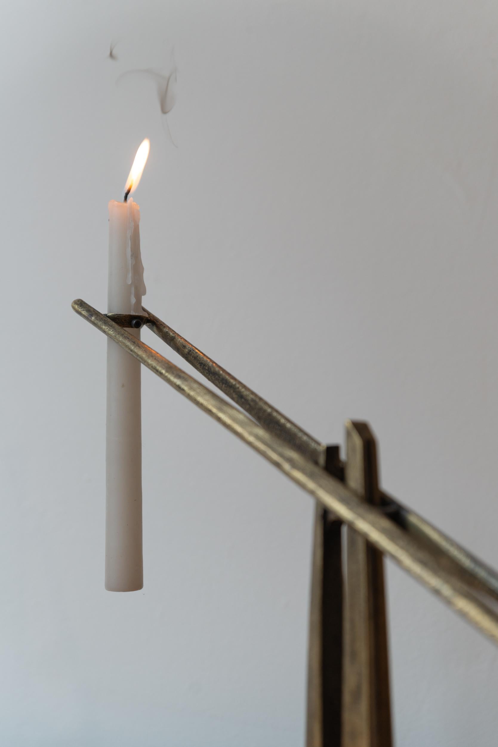 Bronze Temis Candle Holder by Federico Stefanovich For Sale