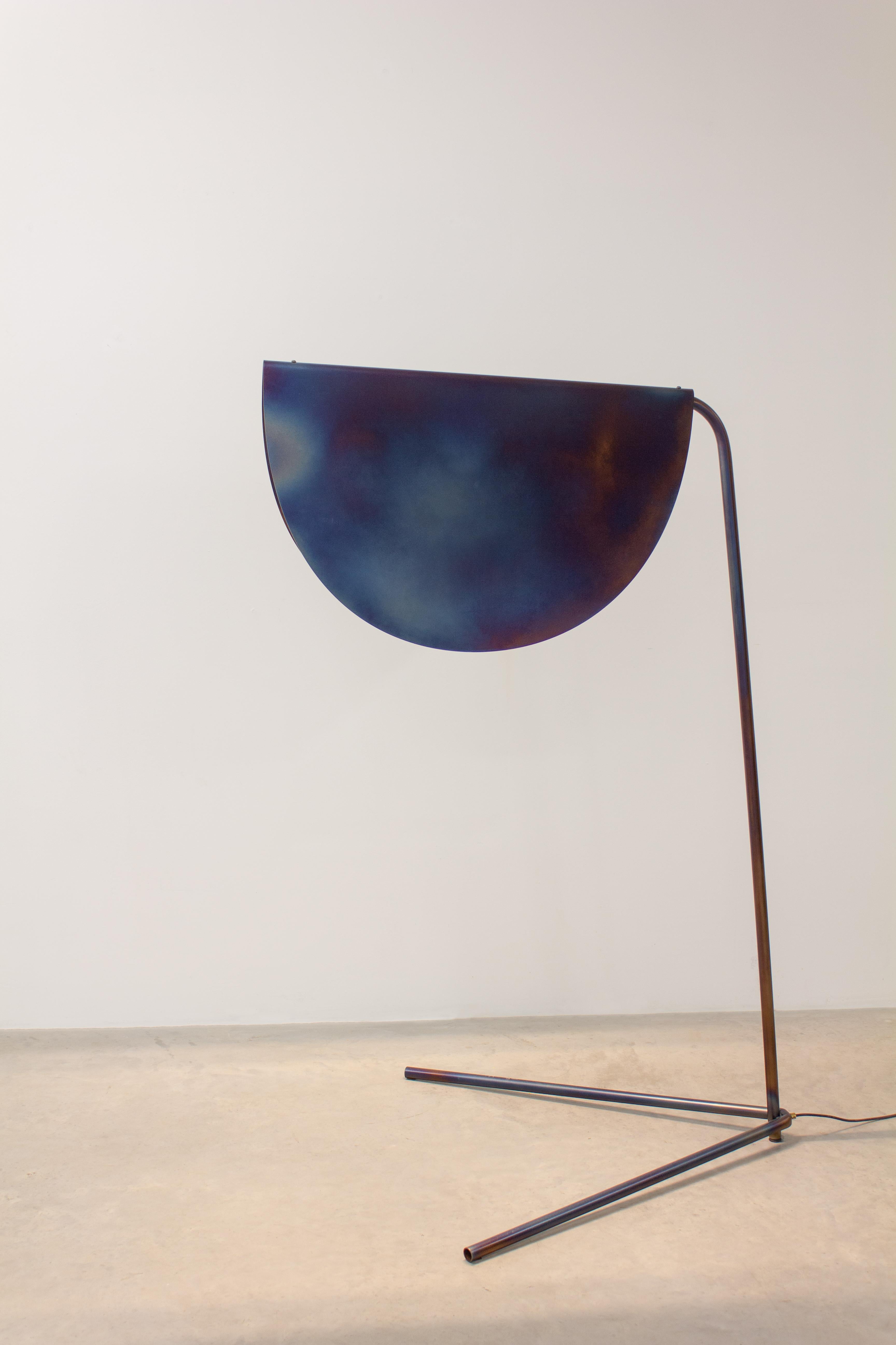 Temper L Floor Lamp by Max Lipsey
Dimensions: D 85 x W 90  x H 164 cm.
Materials: Steel.

All our lamps can be wired according to each country. If sold to the USA it will be wired for the USA for instance. Please contact us.

Atelier Max Lipsey is