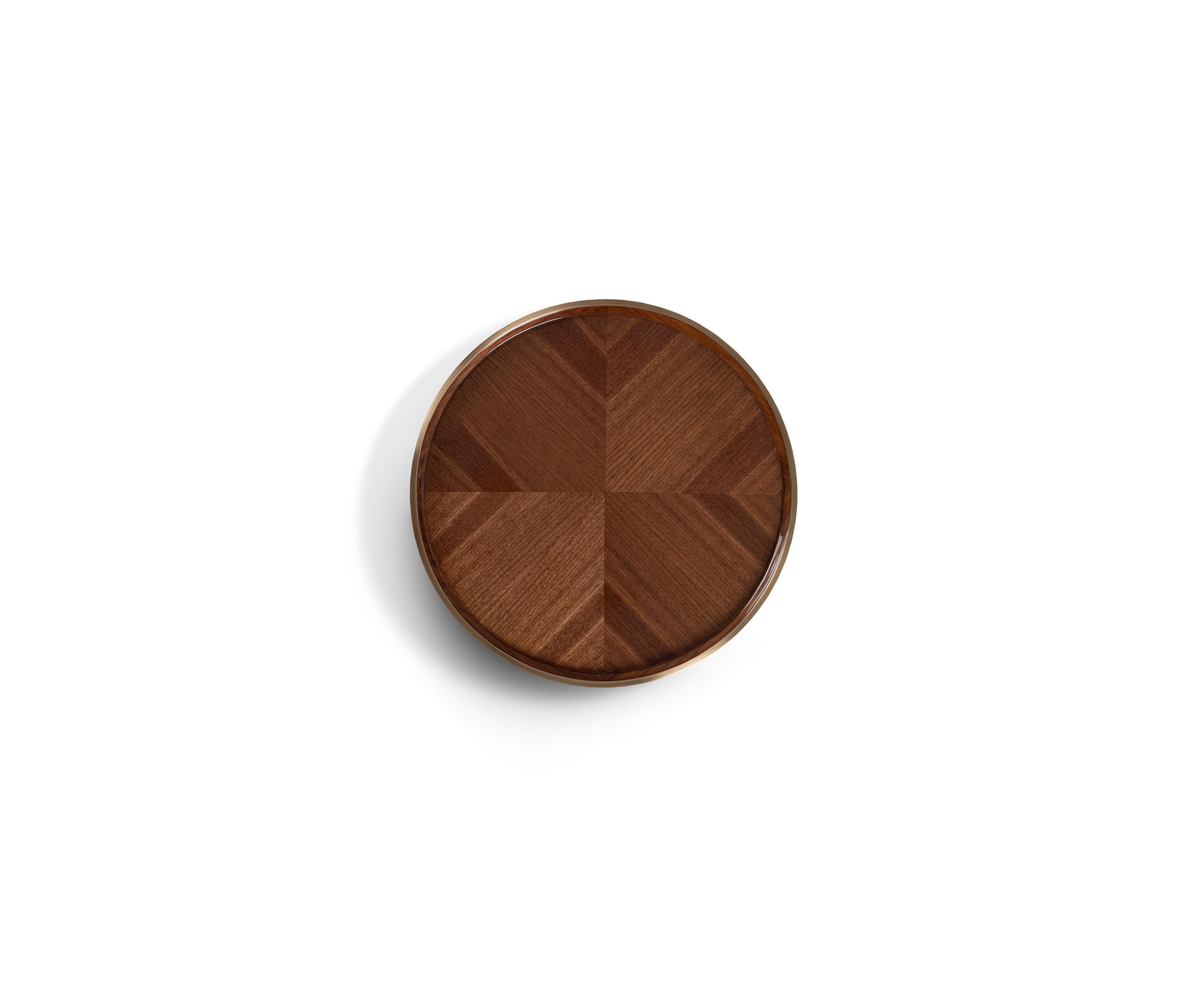 Hand-Crafted Temper Side Table by Madheke For Sale