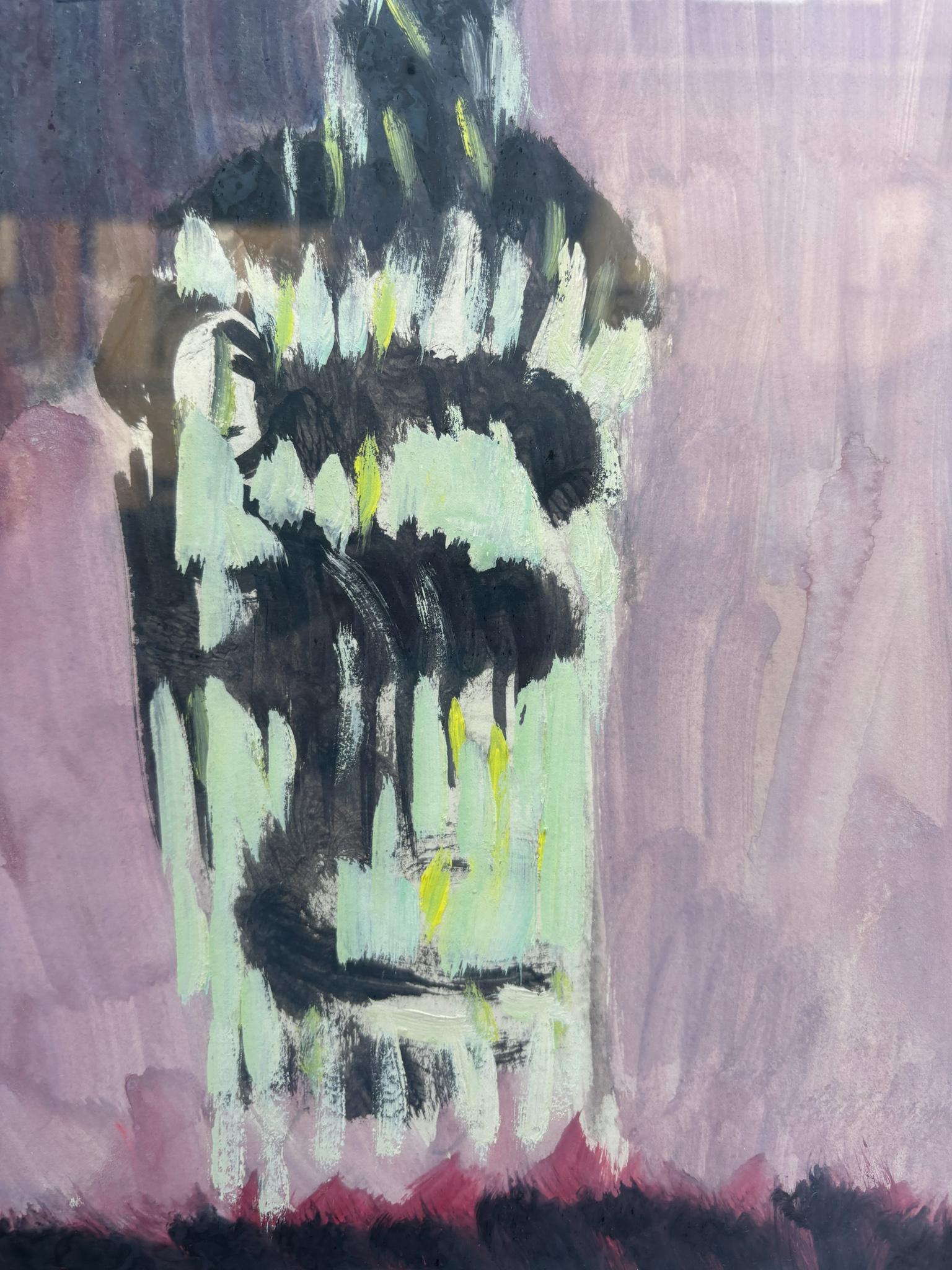 Pittura a tempera su carta di Remo Brindisi, anni '70 In condizioni buone a Milano, MI