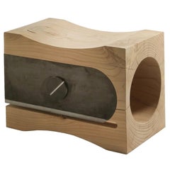 Temperino Cedar Stool Bench, Designed by Alessandro Guidolin, Made in Italy