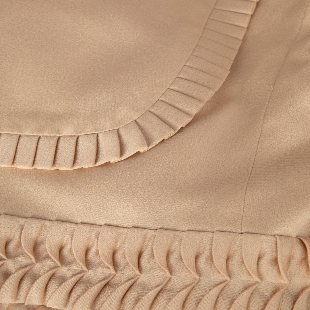 Temperley London Beige Pleat Trim Buttoned Jacket Size XS 1