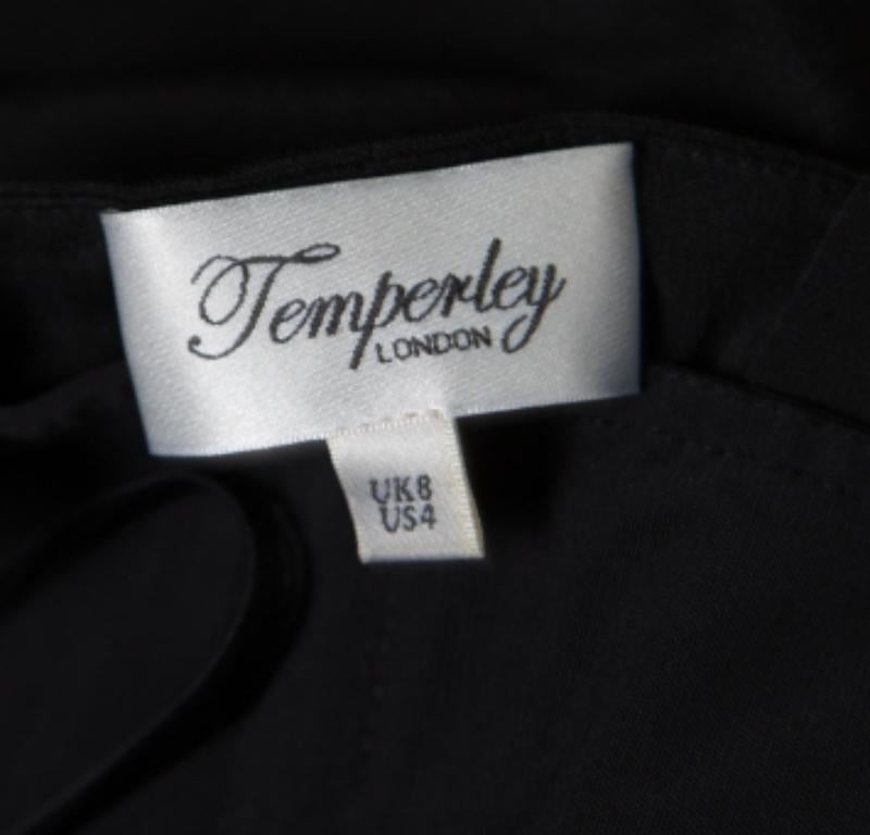 Temperley London Noir Silk Criss Cross Detail Strapless Harem Jumpsuit S Pour femmes en vente