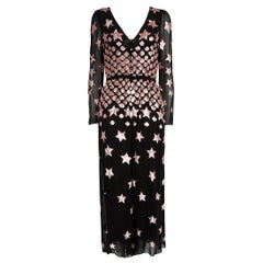 Temperley London Black Star Sequin Jumpsuit Size L