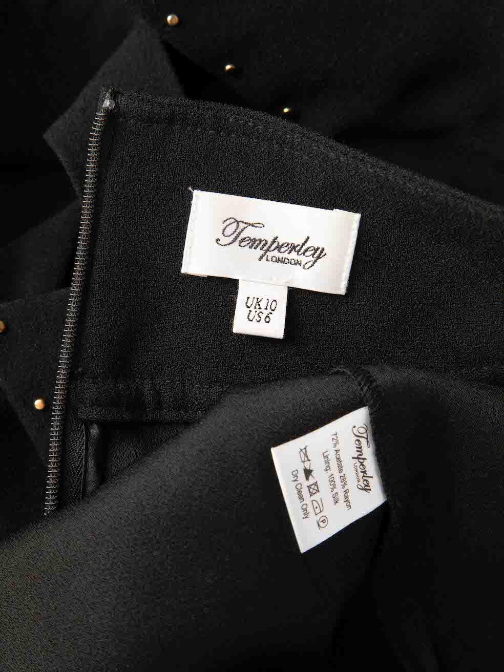 Temperley London Black Studded Skirt Size M 1