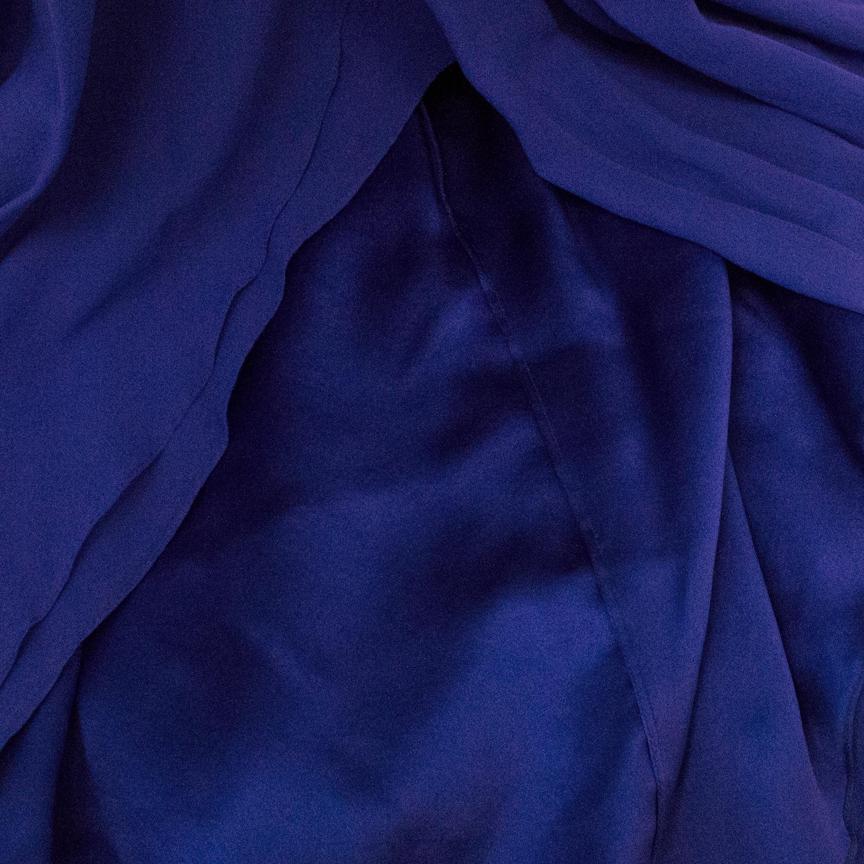 Temperley London Blue Embellished Long Silk Dress US 6 For Sale 3