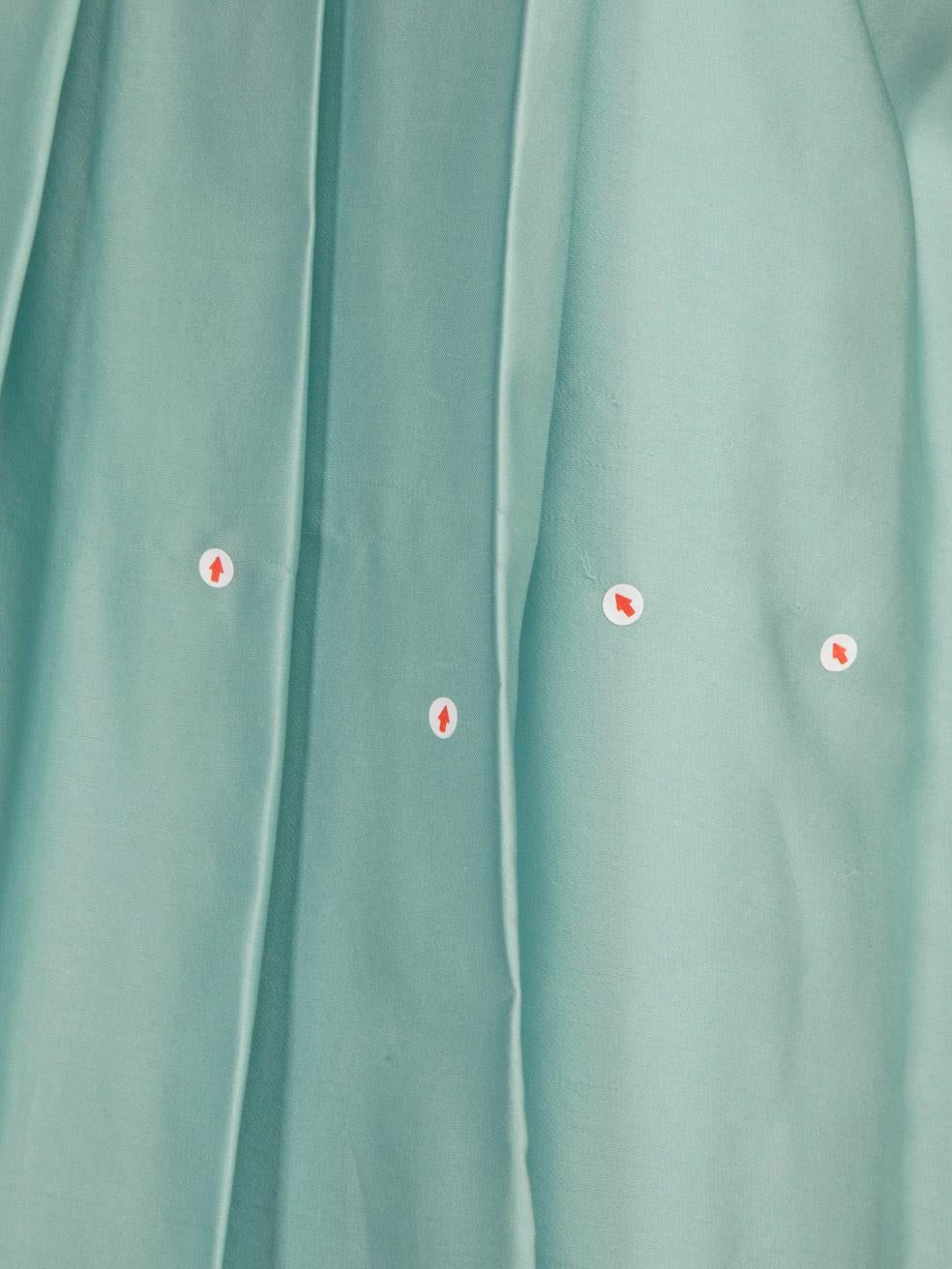 Mini robe plissée en soie bleu Temperley London Taille S en vente 5