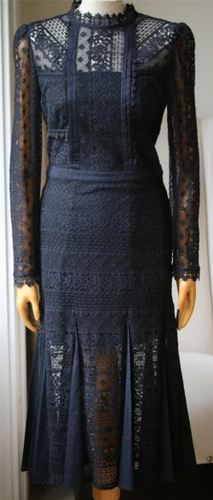 Temperley London Desdemona Panelled Guipure Lace Midi Dress