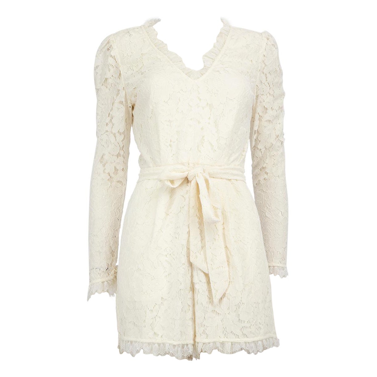 Combinaison Temperley London en dentelle à fleurs écrues taille S