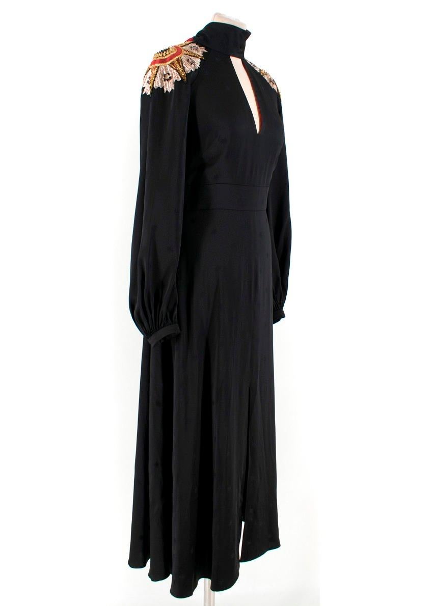 Black Temperley London Parachute Sequin-Embellished Satin Dress For Sale