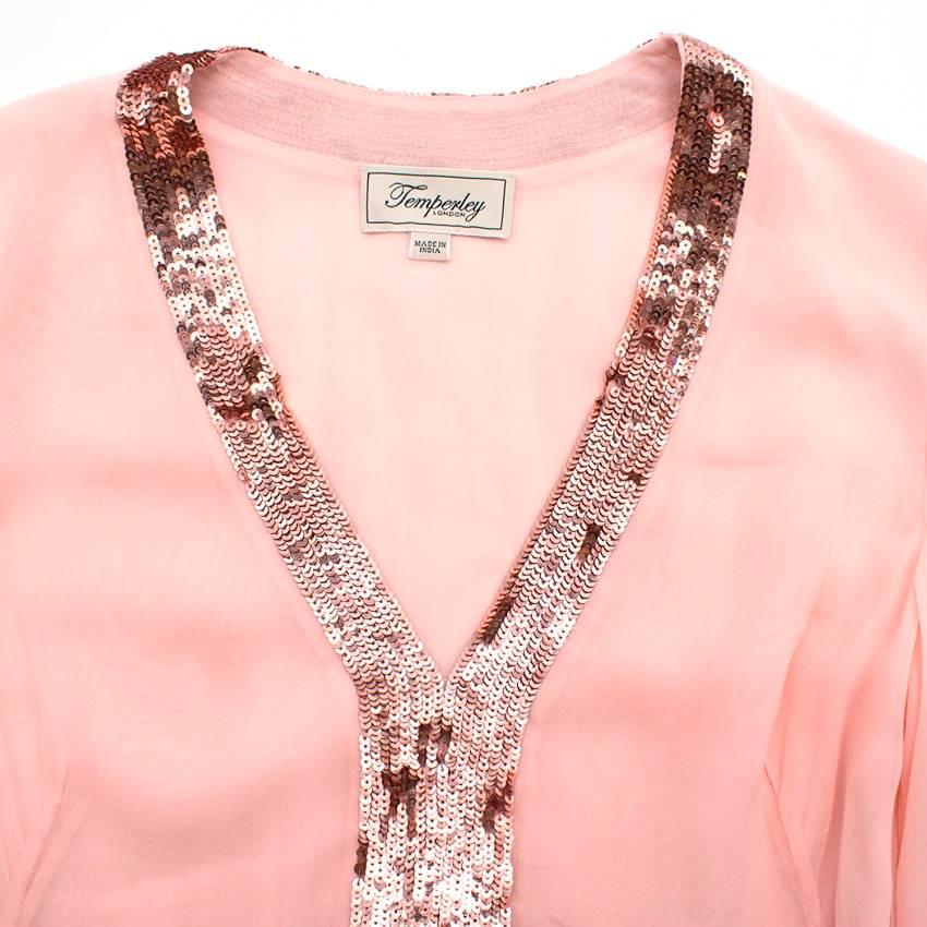 Temperley London Pink Beaded Sheer Gown 1