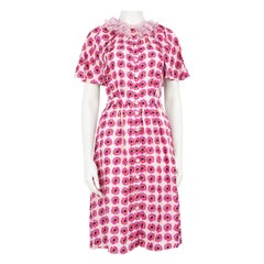 Temperley London - Vestito da tè con stampa floreale rosa - taglia S