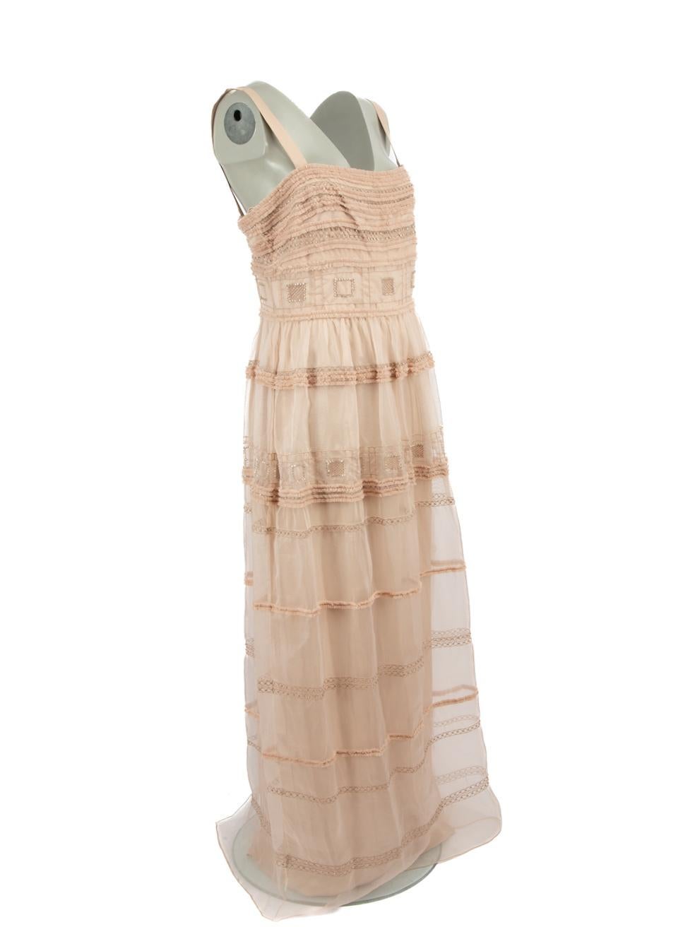 CONDITION is Very good. Minimal wear to dress is evident. Minimal wear to the centre-front with small mark on this used Temperley London designer resale item.
 
Details
Pink
Silk
Maxi gown
Sleeveless
Square neck
Crystal embellished
Tulle