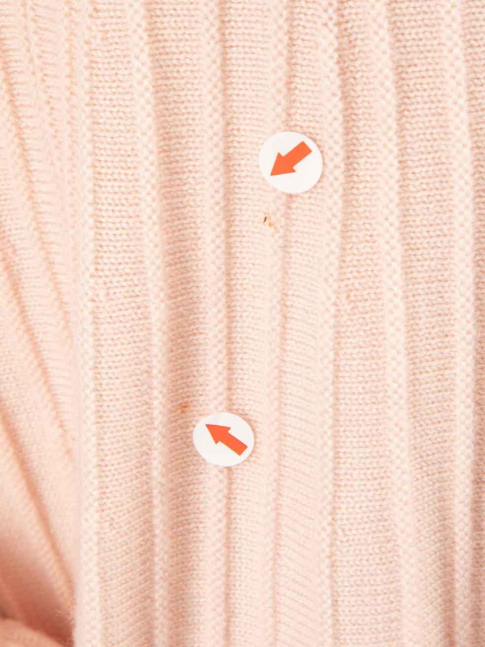 Temperley London Pink Wool Ribbed Fit & Flare Dress Size M 2