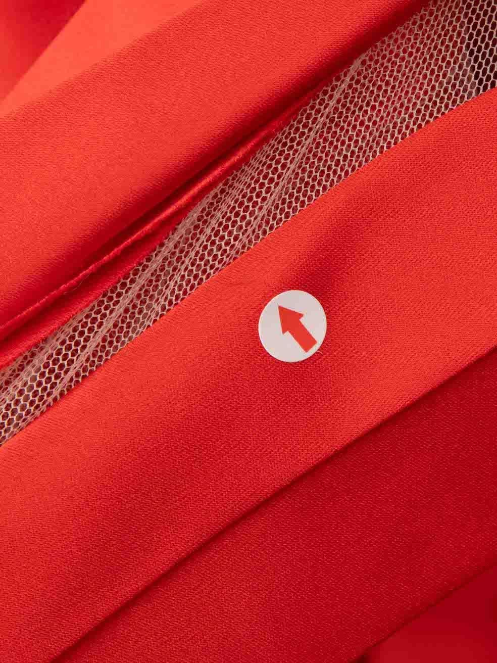 Temperley London Red Pleated Accent Mini Dress Size S 2