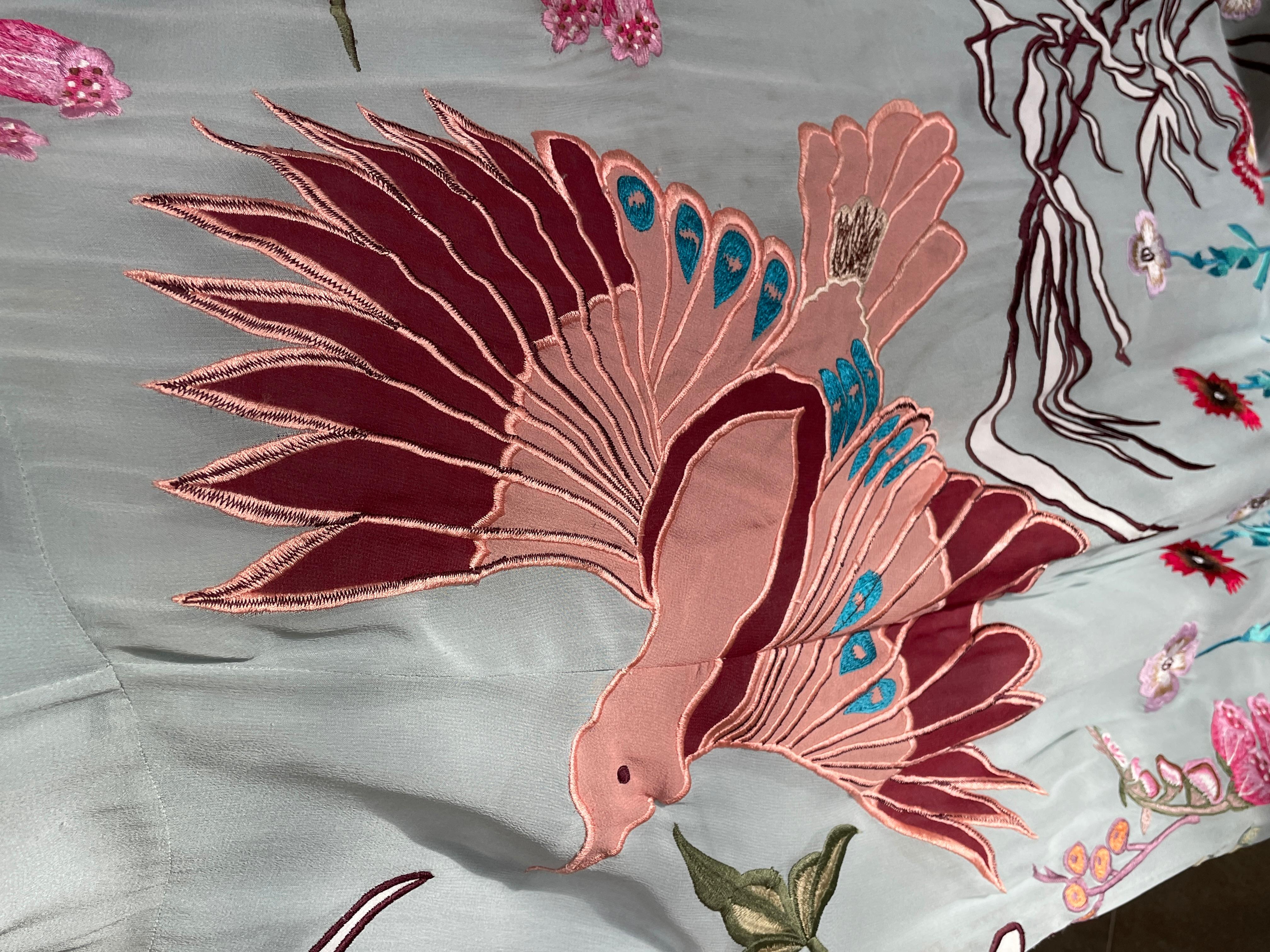 Temperley London Whimsical Indian Embroidered Evening Dress with Low Cut Back For Sale 3