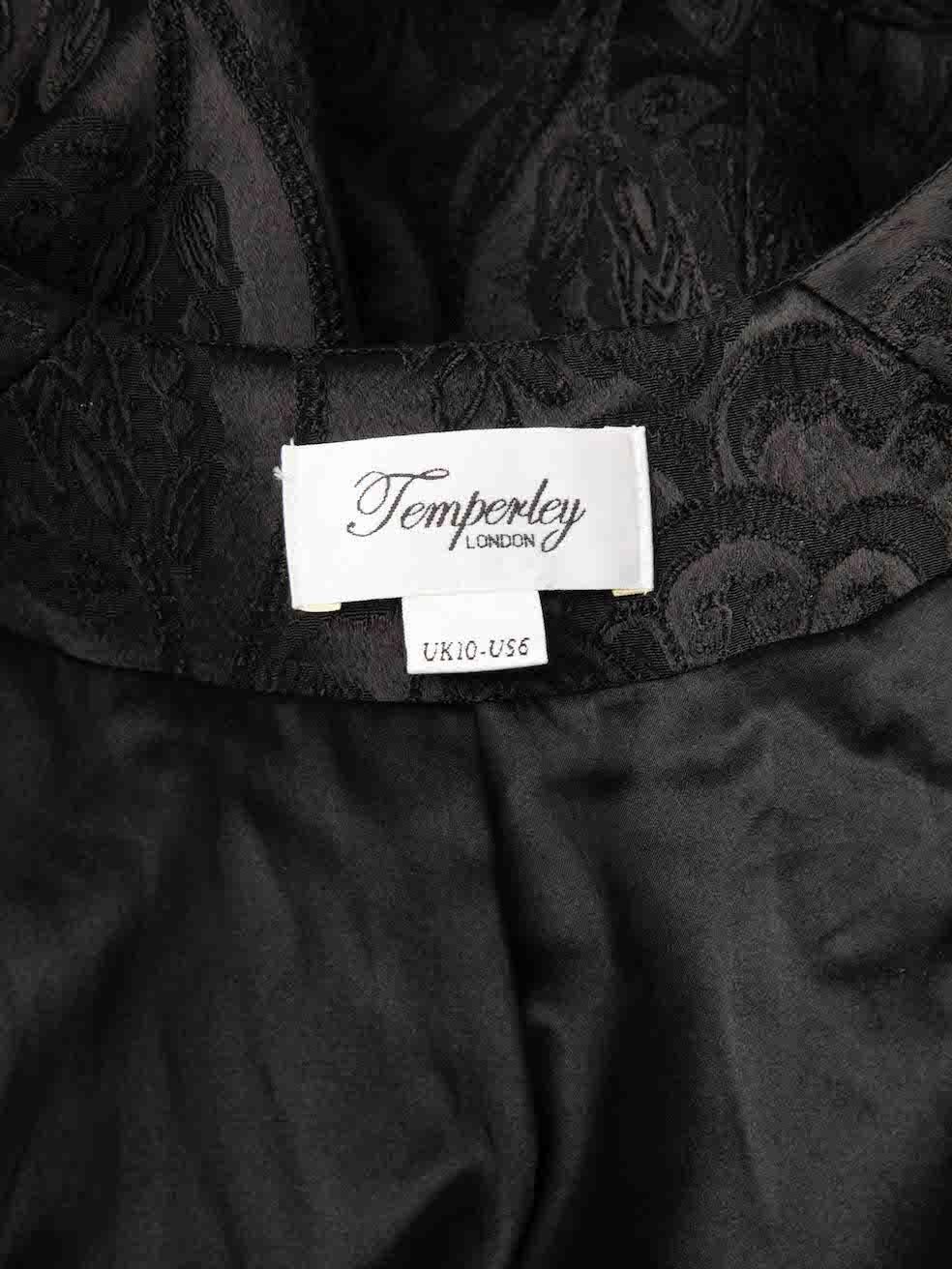 Temperley London Women's Black Jacquard Peplum Jacket 3