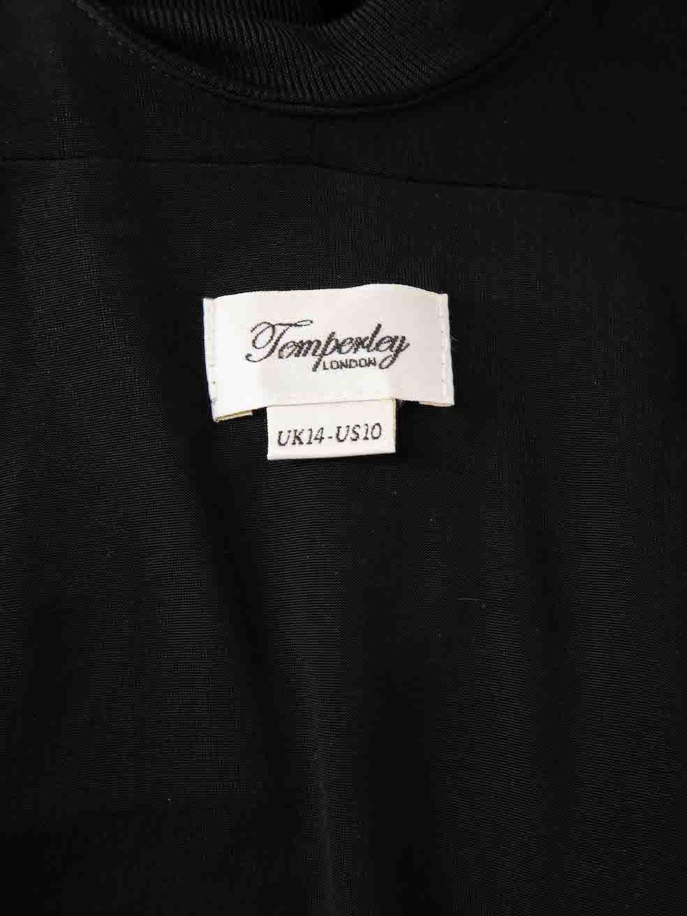 Temperley London Women's Black Oversize Stud Drape Back Dress For Sale 3
