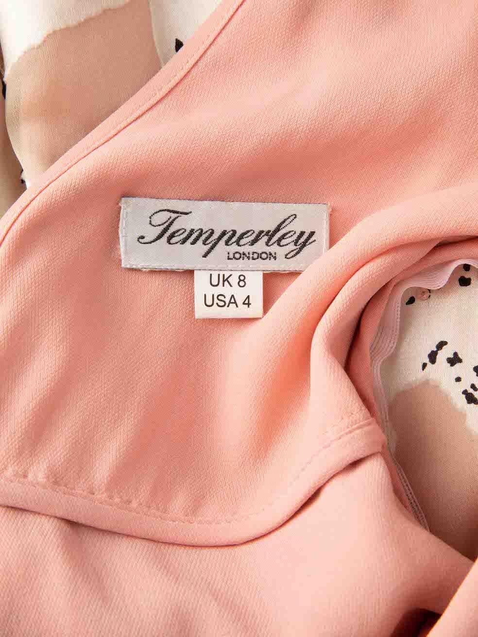 Temperley London Women's Cream & Pink Silk Sequinned Mini Dress For Sale 4