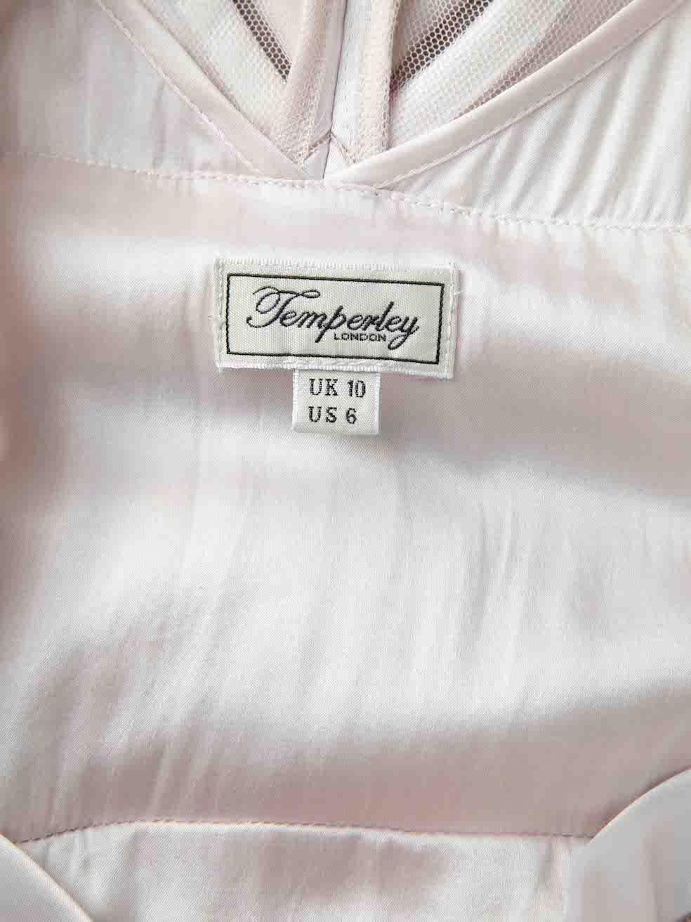 Temperley London Damen-Minikleid aus rosa Tüll mit Täfelung im Angebot 3