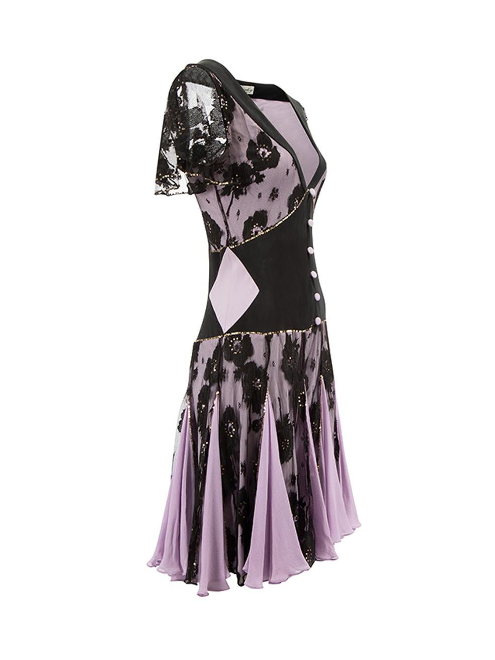 CONDITION is Very good. Minimal wear to dress is evident. Minimal wear to neckline which looks faded and there is some wear to the sequins on the exterior of this used Temperley London designer resale item. 



Details


Purple

Silk

Mini