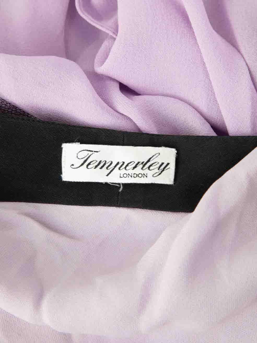 Temperley London Women's Purple Lace Overlay Mini Dress 3