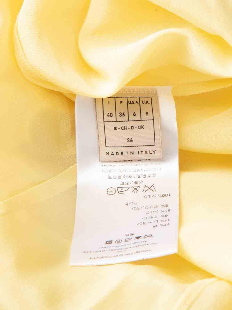 Temperley London Gelbes Minikleid mit Spitzenschleife als Akzent Größe S im Angebot 2