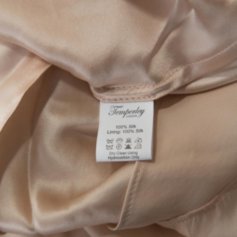 Temperley Blusa de gasa rosa pálido con detalle bordado en contraste L Beige en venta