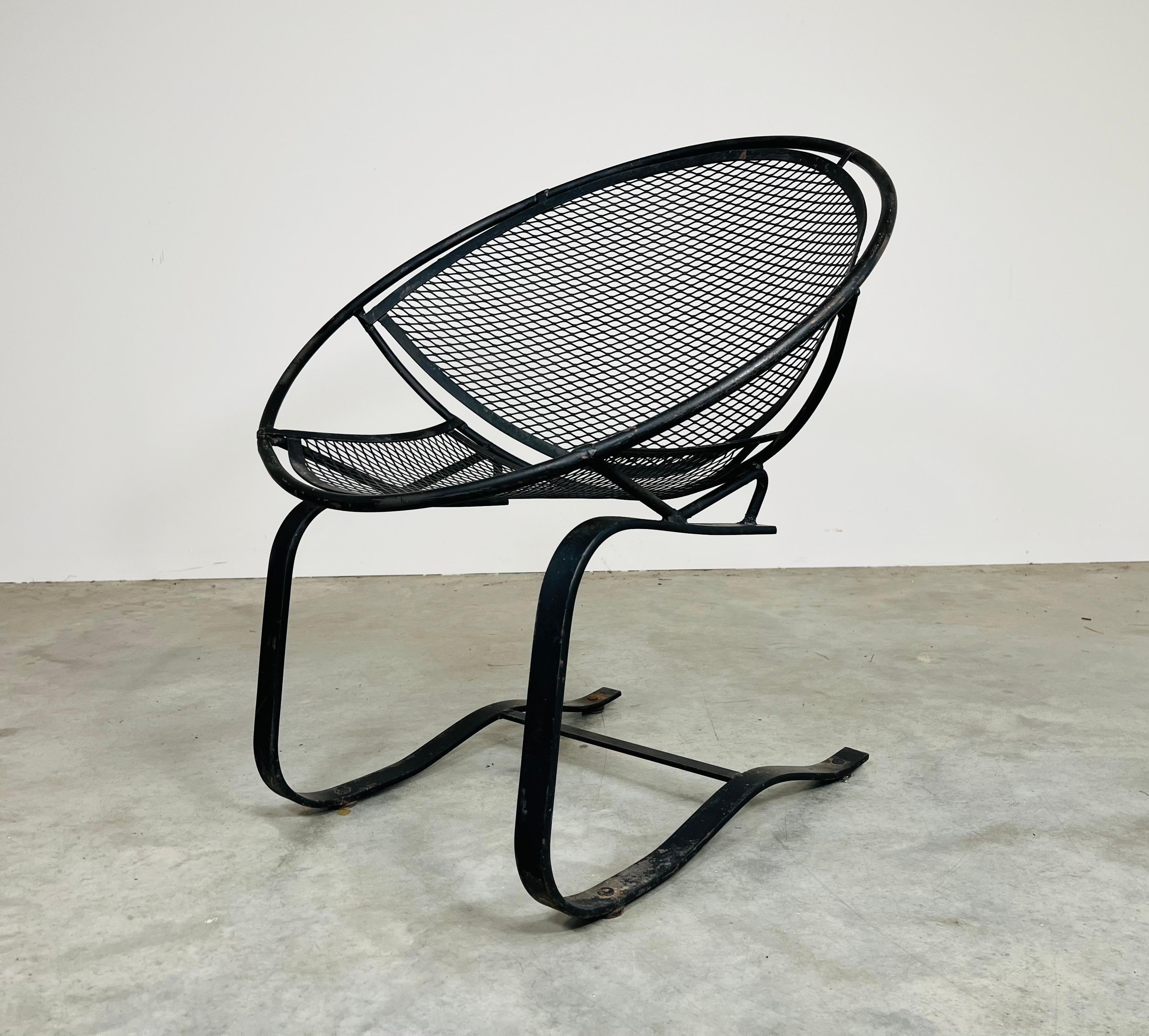 Mid-Century Modern Tempestini for Salterini ‘Radar’ Patio Rocking Lounge Chair Italy circa 1955