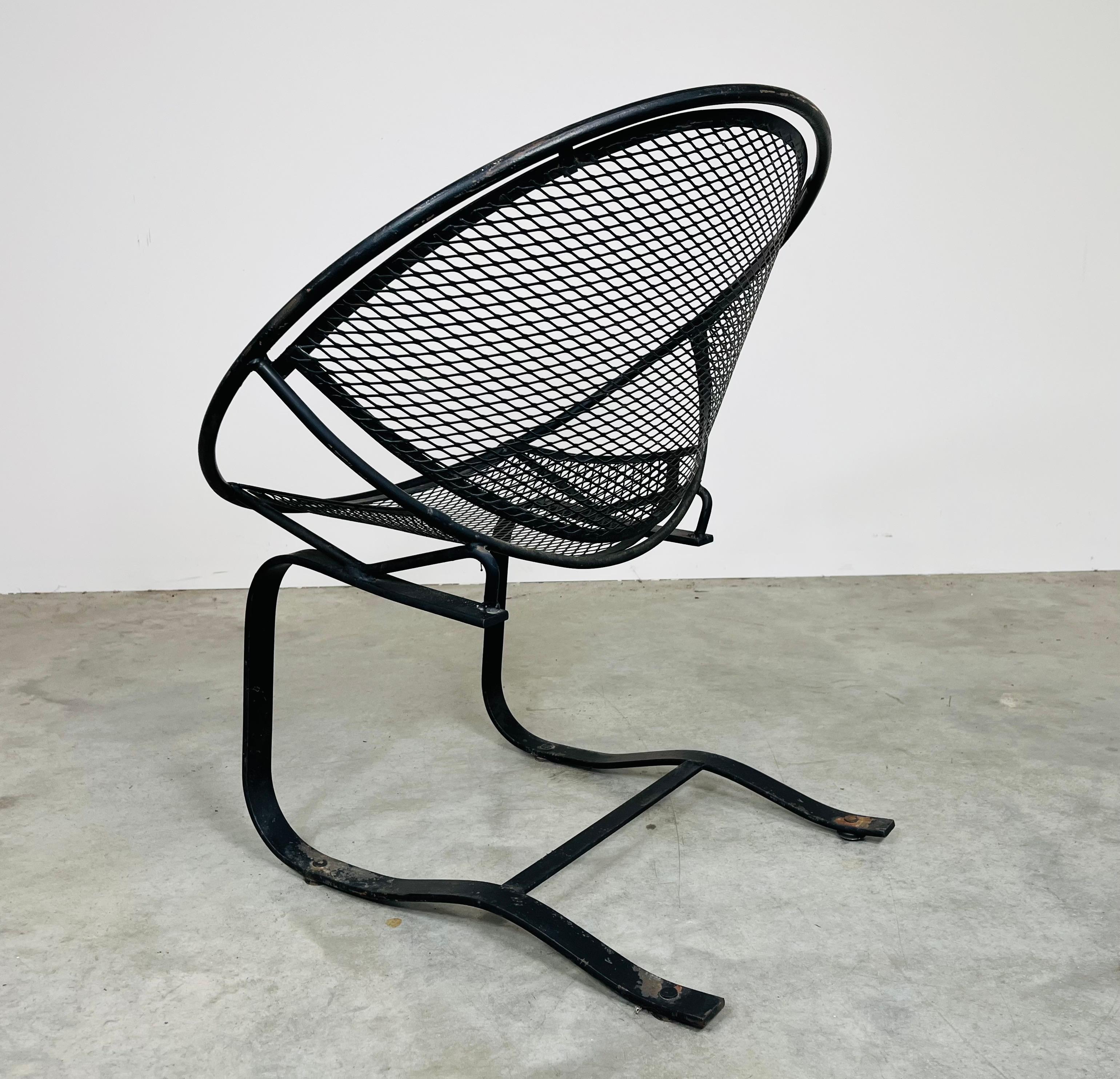 Tempestini for Salterini ‘Radar’ Patio Rocking Lounge Chair Italy circa 1955 In Good Condition In Southampton, NJ