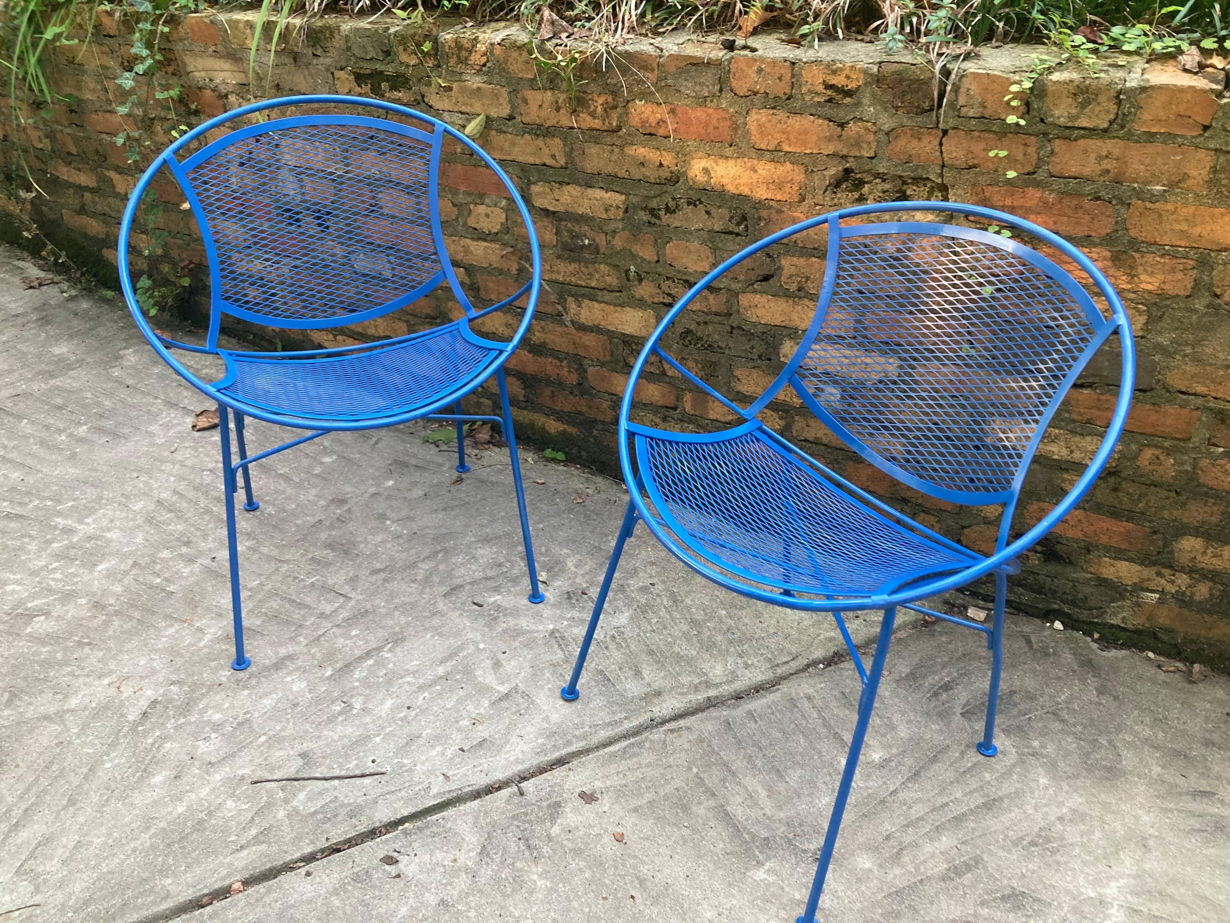 Italian Tempestini for Salterini Oscar Patio Chairs - Set of 2 For Sale