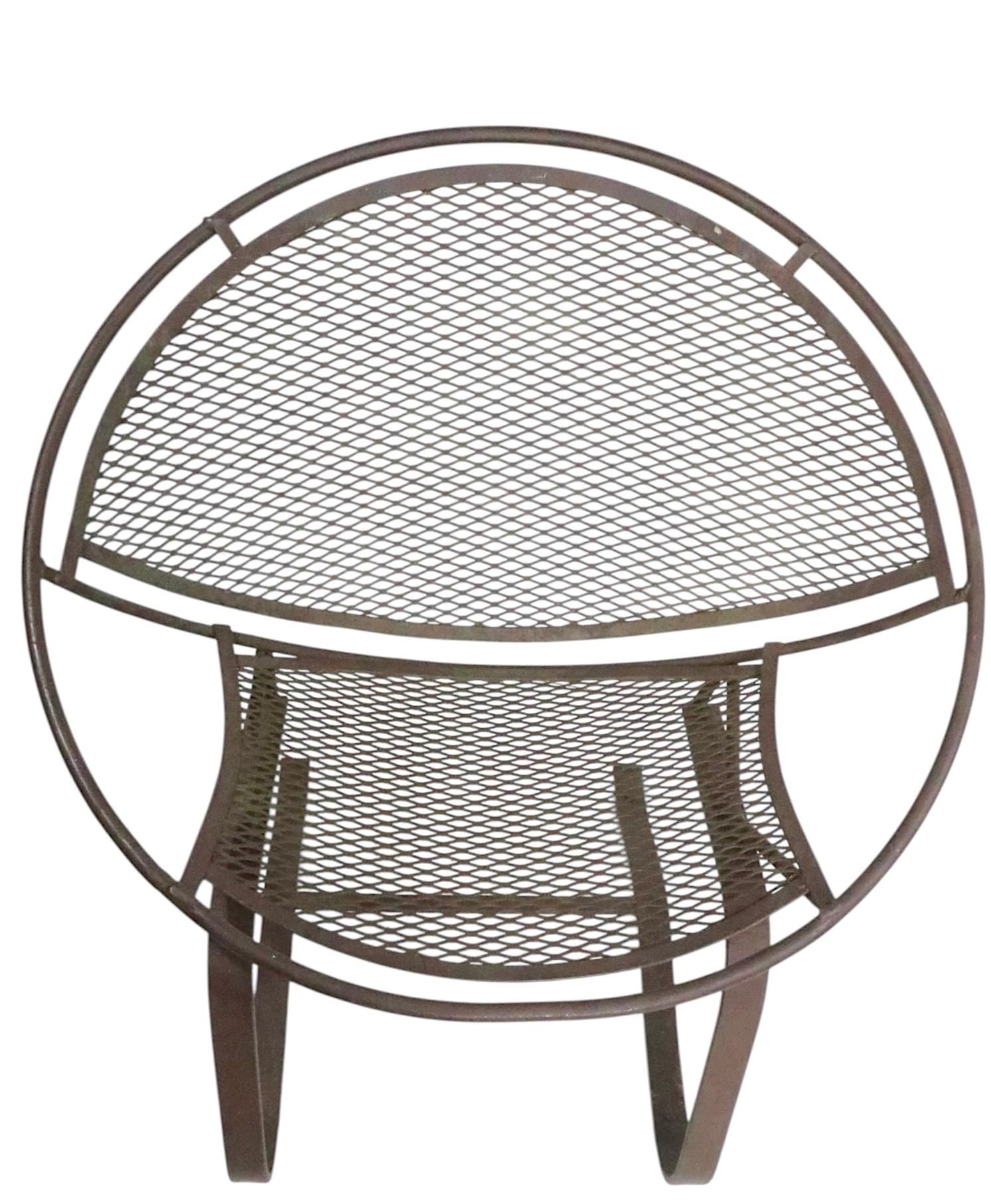 Ferro battuto Tempestini per Salterini Radar Cantilevered Lounge Chair in vendita