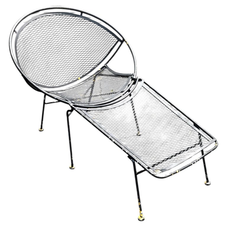 Maurizio Tempestini for Salterini Radar Wrought Iron Chaise Lounge