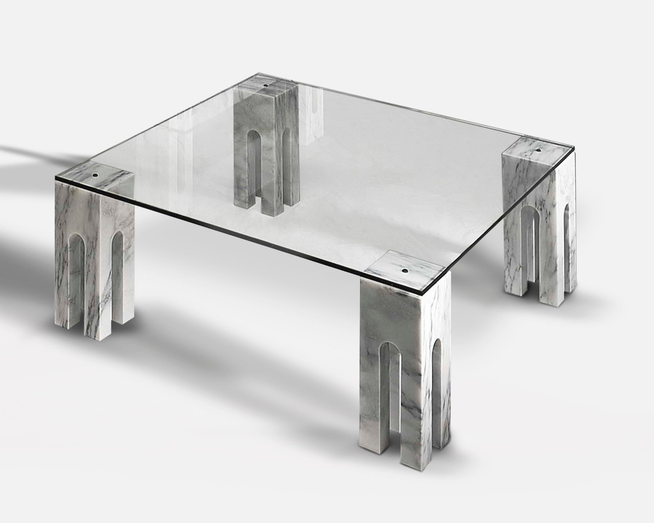 Modern 'Tempietto' Coffee Table in Marble by Alessandro Mendini